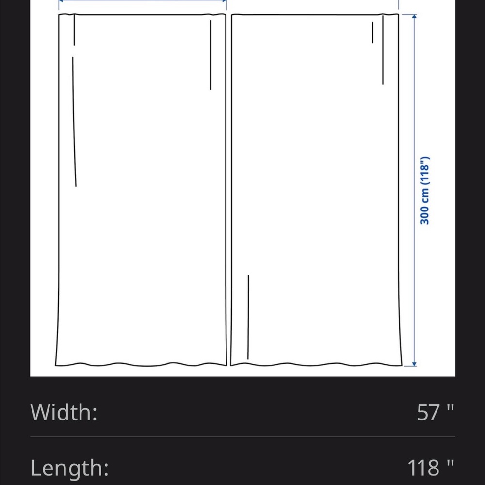 IKEA White Curtains (no tie backs) - Picture 4 of 5